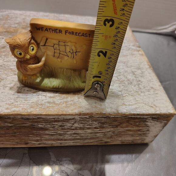 Charming Owl Weather Forecast Figurine - Brown and Tan. C3 - Picture 4 of 4
